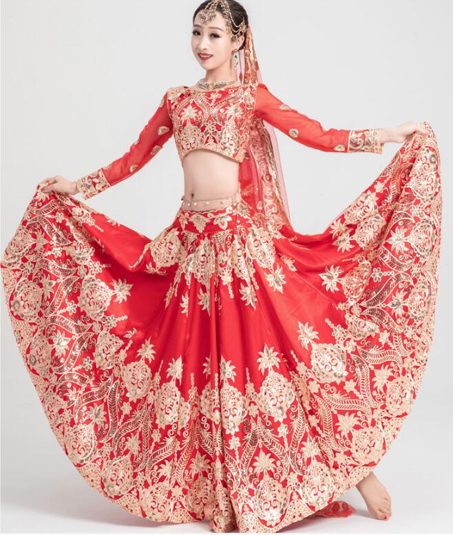 Salwar Kameez Set - Sari indien brodé à sequins pour