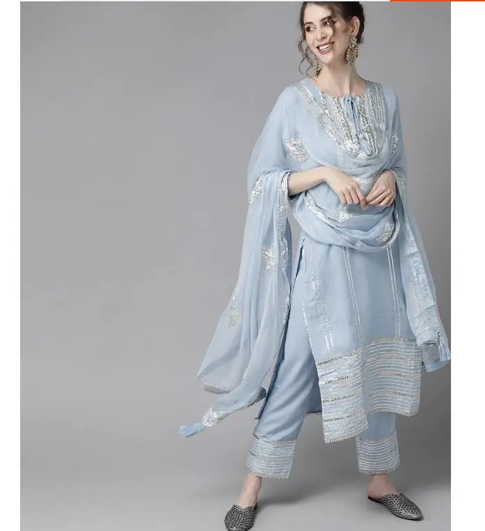 Salwar Kameez Set - Vêtements de style ethnique brodés pour