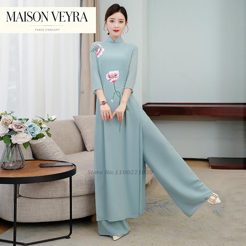 Ao Dai Vietnam Dress - Robe Aodai Vietnamienne 2026, Ensemble Vintage