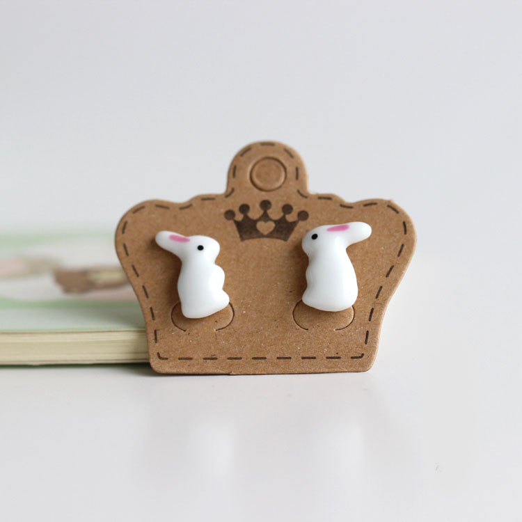 Ethnic Fashion Boutique - Boucles d'oreilles lapin en céramique, vente