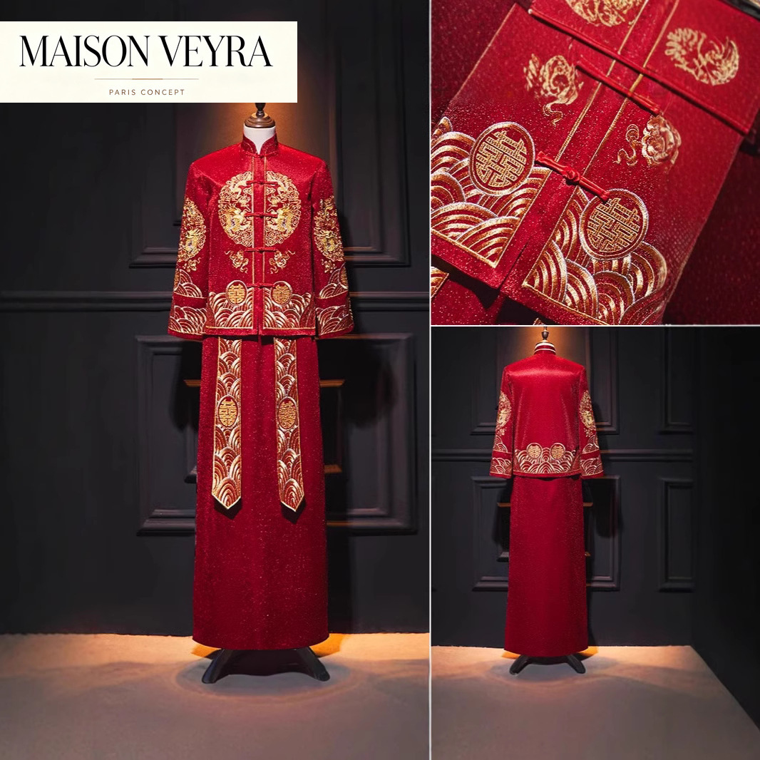 Salwar Kameez Set - Costume de Mariage Chinois pour Homme,