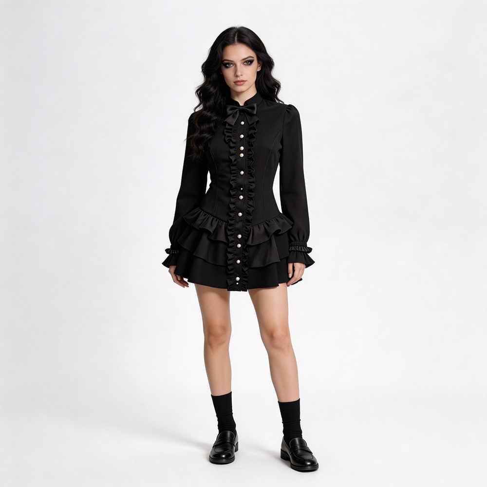 Ethnic Wear In Fashion - Jupe courte gothique noire, costume de