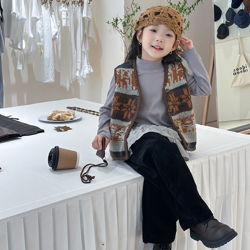 Ethnic Fashion Boutique - 2025 automne nouvelle mode fille rétro