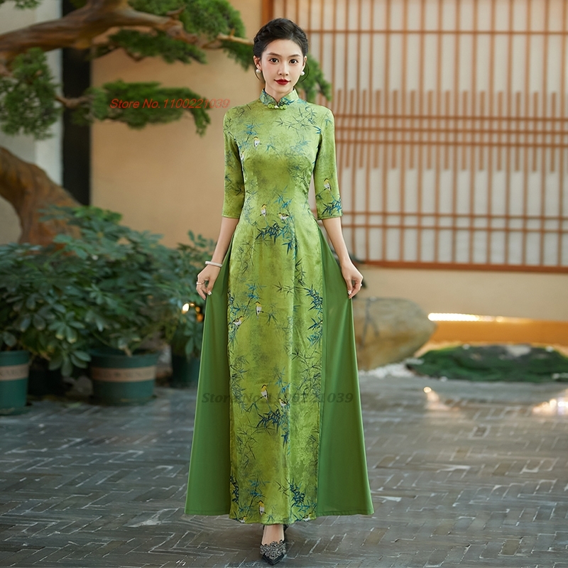 Ao Dai Vietnam Dress - 2026 aodai vietnam robe améliorée cheongsam