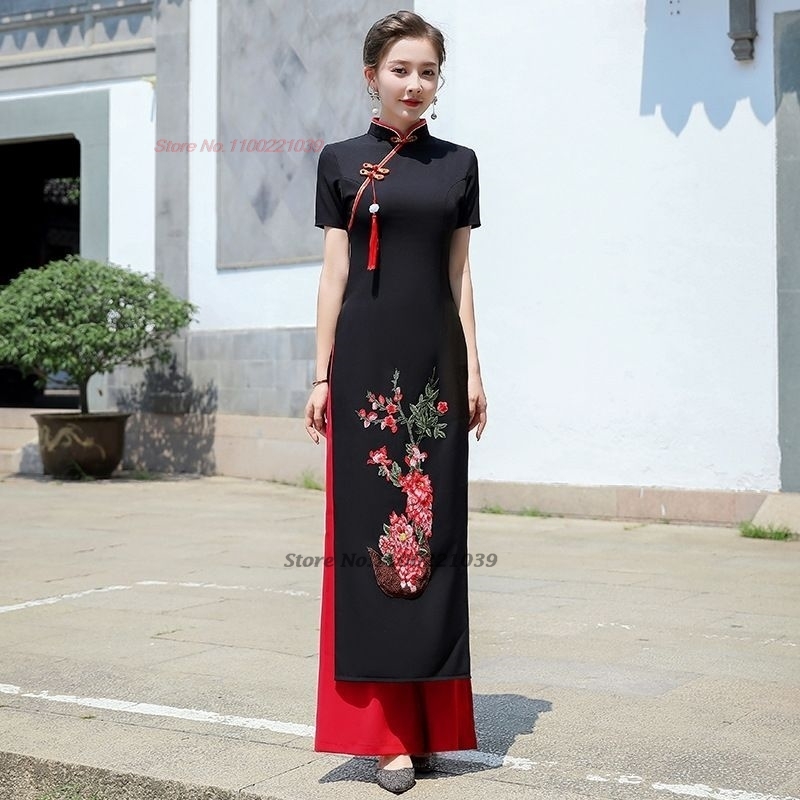 Ensemble robe et pantalon trad - Ao Dai Vietnam Dress avis et prix