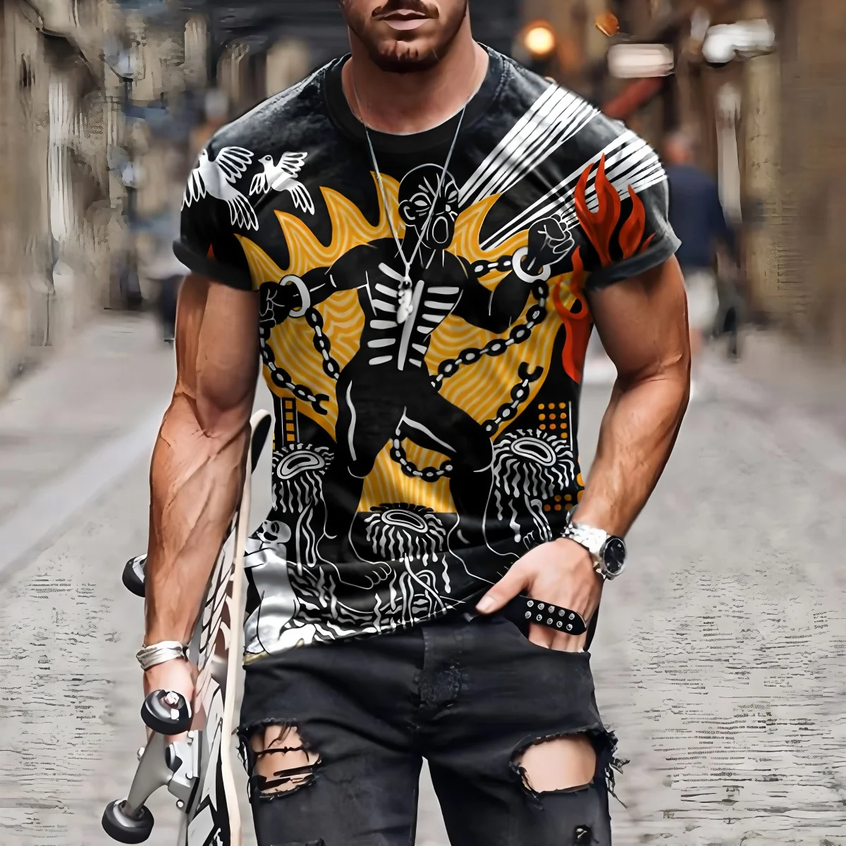 T-shirts à motifs ethniques vi - Men'S Ethnic Fashion Trends avis et prix