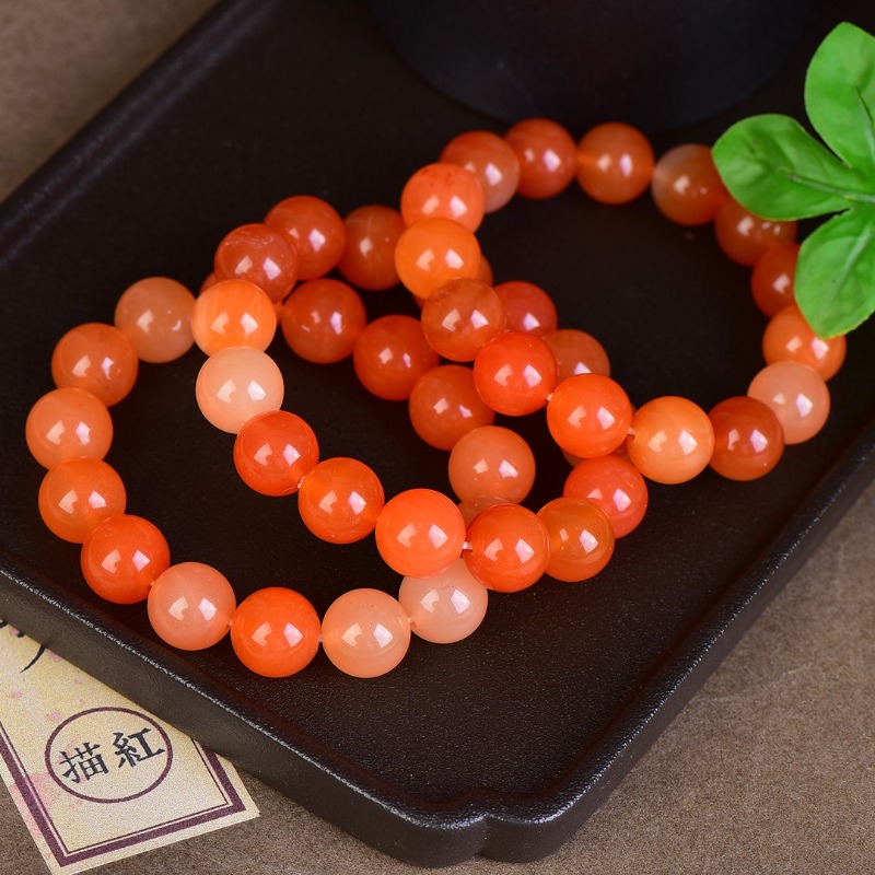 Bracelet en Soie et Jade Rouge - Ethnic Fashion Boutique avis et prix