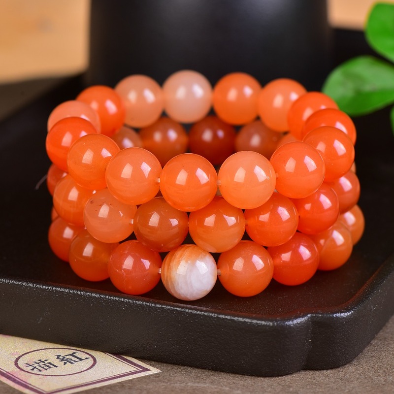 Bracelet en Soie et Jade Rouge - Ethnic Fashion Boutique avis et prix