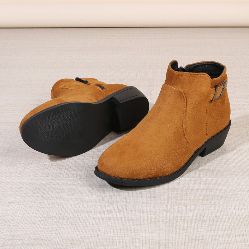 Bottines en daim à talon carré - Ethnic Styling Tips avis et prix