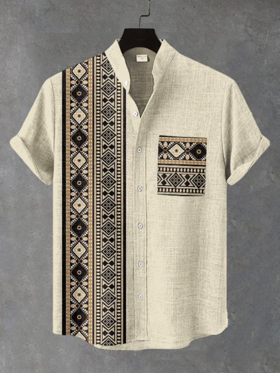 Chemise à manches courtes ethn - Men'S Ethnic Fashion Trends avis et prix