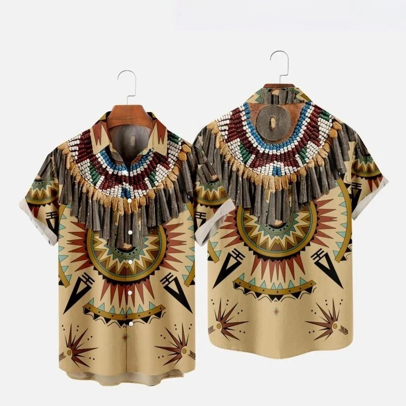 Chemises de plage imprimées 3D - Fashion Ethnic Indian Clothing avis et prix