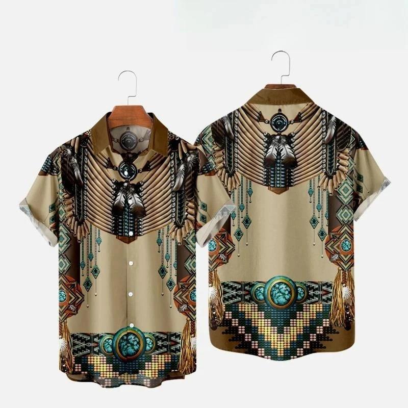 Chemises de plage imprimées 3D - Fashion Ethnic Indian Clothing avis et prix