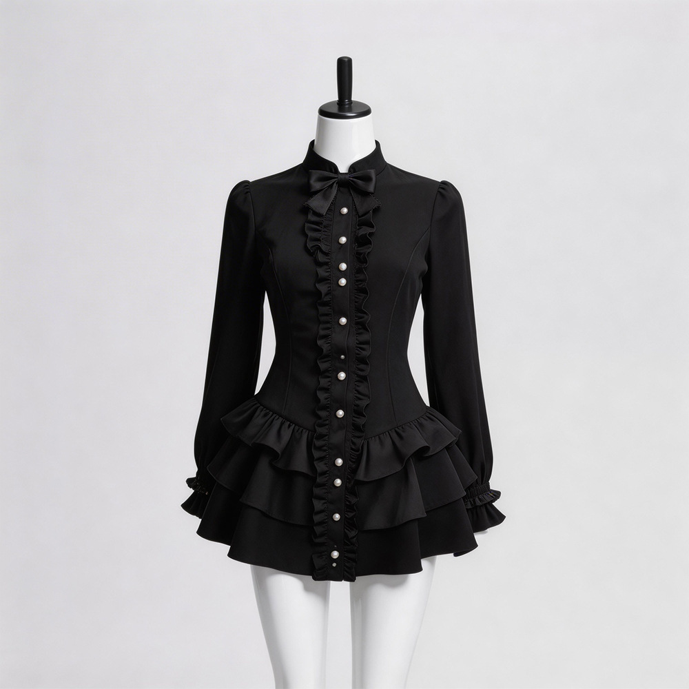 Jupe courte gothique noire, co - Ethnic Wear In Fashion avis et prix